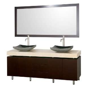   Vanity Set   Includes Cabinet, Floating 4 Marble Top, Two Ceramic or