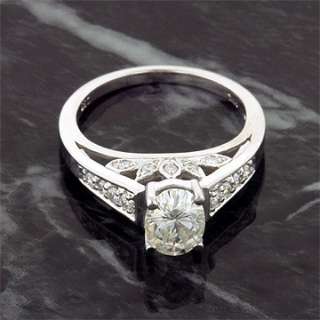 85 CT 14KW MOISSANITE & DIAMOND PAVE OVAL CUT RING  