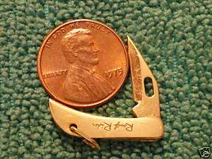 Micro Tiny Brass Finish handle Key Chain Pocket Knife 63  