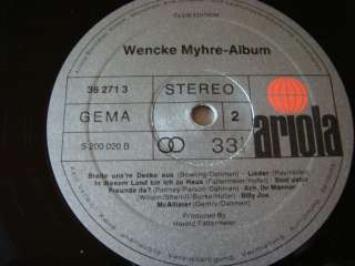 WENCKE MYHRE Album LP Ariola Prod. Harold Faltermeier  