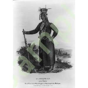   1827 O Check Ka,Four Legs,Winnebago,Ho Chunk,Indians