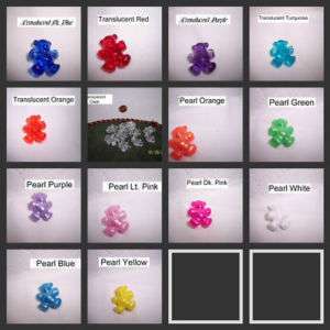 10 Novelty Pony Beads teddy Bears translucent or Pearl  