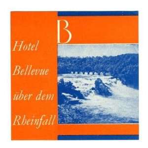  Hotel Bellevue uber dem Rheinfall Luggage Label Germany 