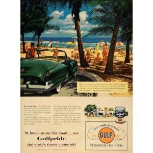  1951 Ad Gulf Oil Logo Gulfpride Motor Miami Beach Car 