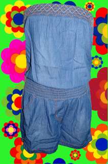 Hippie Woodstock Overall Jeans Anzug 70er Jahre Blumenkinder Woodstock 