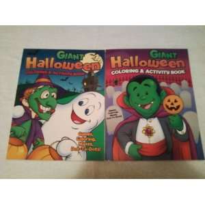    TWO GIANT HALLOWEEN COLORING & ACTIVITY BOOKS: Toys & Games
