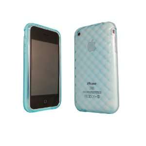  iPhone 3G/3GS Neon Blue Silicon Case Hex Air Cell 