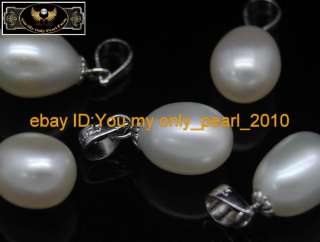 MP Wholesale 5pcs 9 10MM AAA+ white pearl pendant 925S  