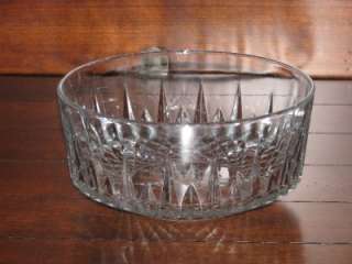 Arcoroc France Cut Glass Bowl 8 inch diameter  