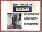 Stanley Forman Reed Autograph Associate Justice Supreme Court USA