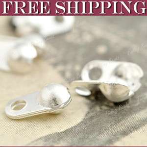 160pcs FREE SHIP Silver Bead Tips Terminators Iron wholesale Fit 