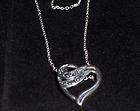 avon heart necklace silver  