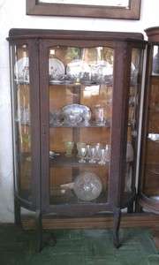 Antique Curio Cabinet Bowed glass sides Larkin Soap  