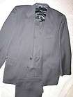 joseph Abboud mens 2 button gray wool suit 40S Pants 34x28 1/2 pleated 