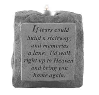 If Tears Could Build   Candleholder Memorial Stone   
