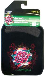 Ed Hardy Dedicated to the One I Love Front Floor Mats  