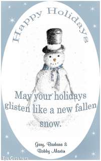 Personalized Christmas Holiday Snowman Greeting Cards  