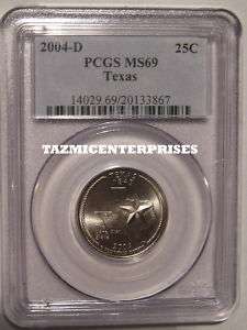 2004 D Texas State Quarter PCGS MS69 Tough to Find  
