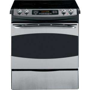GE Profile 30 in. Self Cleaning Slide In Electric Range in Stainless 
