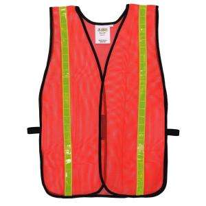   Vis Orange Mesh Safety Vest One Size Fits All V110L 