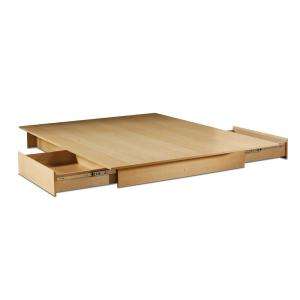   Shore Furniture Urben Natural Maple Queen Size Storage Platform Bed