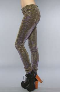 Tripp NYC The Shine On Jean in Gold and Purple  Karmaloop 