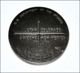 Four Corners Benchmark Micro Geocoin. Trackable, Unactivated  