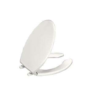 KOHLER Lustra Elongated Open Front Toilet Seat with Anti Microbial 