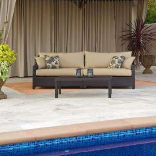 RST Outdoor Delano 2 Piece Patio Sofa With Coffee Table Set OP PESOF 