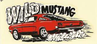 Decal Water Mustang   Wild Mustang Ford  