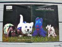 Country & City Crochet Critters / Animals~ Donkey, Kitten, Schnauzer 