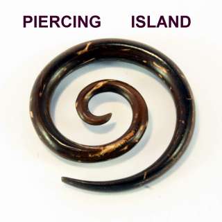 3mm / 4mm / 6mm Spirale Dehner Holz Flesh Tunnel Plug Ohr Ear Piercing 