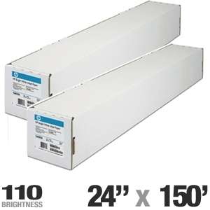 HP Q1396A Universal Bond Paper   24in x 150ft, 2 Pack, Bundle at 