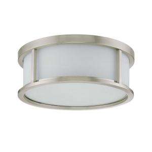   Flush Mount Brushed Nickel Dome Fixture HD 3813 