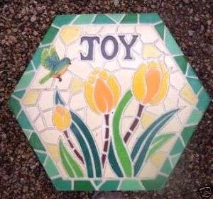 joy poly plastic stepping stone mold mosaic design  