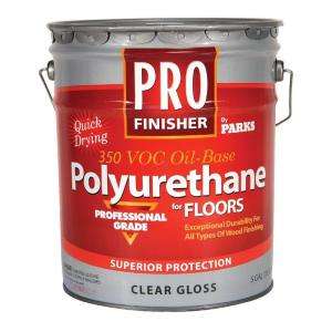 Rust Oleum Pro Finisher 5 Gallon Clear Gloss Polyurethane 330512V at 