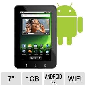 Velocity Micro Cruz T105 Android Tablet   Android 2.2, 512MB Memory 