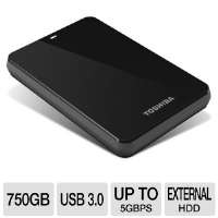 Toshiba HDTC607XK3A1 Canvio 3.0 Portable Hard Drive   750GB, USB 3.0 
