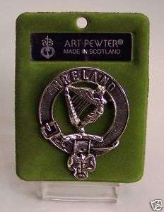 IRELAND HARP Irish BONNET / CAP BADGE Clan Crest pin  