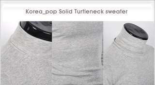Korea_pop mens Turtleneck sweater thermal Cotton turtle polo neck free 