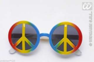 Hippie Brille,70er, Peace Sonnenbrille Mottoparty  