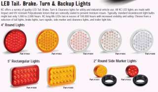 KC HiLites LED Lamp Light   4 Round Tail / Brake Light Clear / Red 
