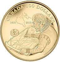 2010 CANADA $100 GOLD 400TH ANNIVERSARY OF HUDSON’S BAY  