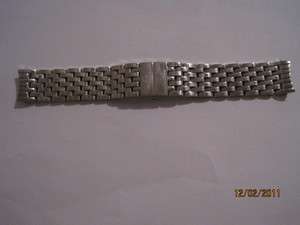Michele Stainless Steel 18mm Push Button Deployment Buckle Watch Band 