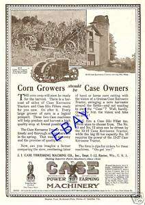 1920 J I CASE 10 18 KEROSENE TRACTOR AD CORN HARVESTER  