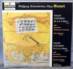 Wolfgang Schneiderhan Plays Mozart Violin Concerto LP  