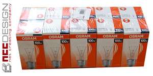 10 x OSRAM Glühbirne Glühlampe 100W 100 Watt klar TOP  