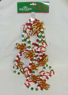 CHRISTMAS WOODEN GINGERBREAD GARLAND NEW IN PACKAGE  