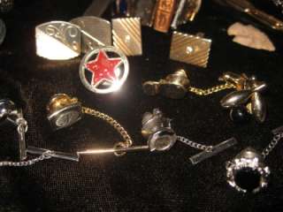 Junk Drawer Lot, Collectibles, Knives, Cuff Links, Lighter, Tie Clips 