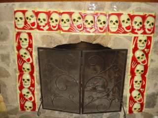 Skull & Bones Door Frame Panels Halloween Prop NEW!  
